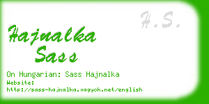 hajnalka sass business card